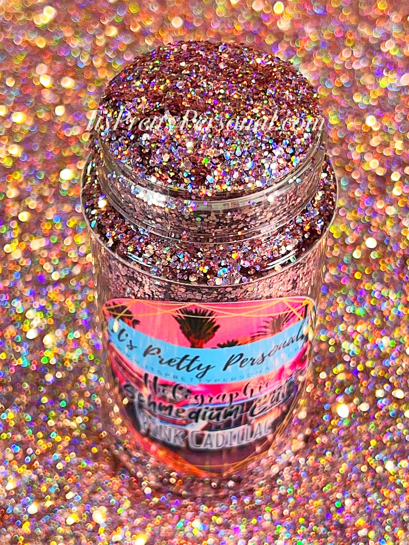 SCHMEDIUM CUT "Pink Cadillac" -Holographic + Hologram Glitter