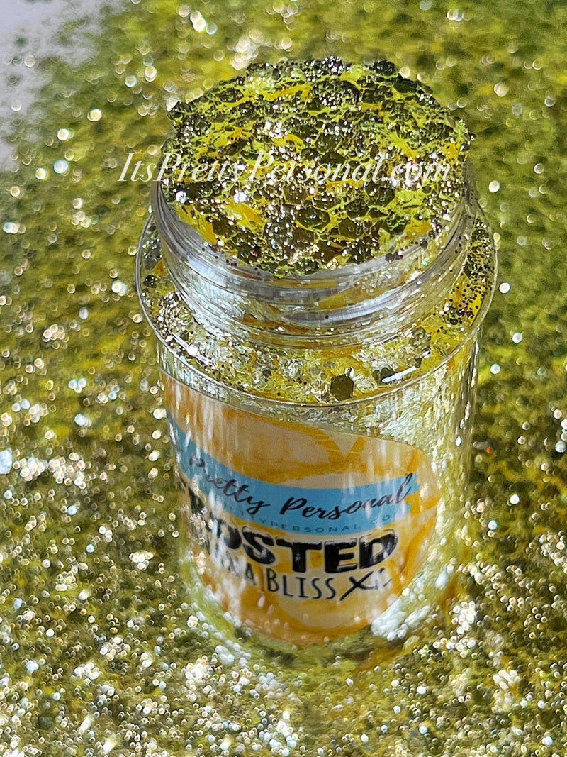 “Banana Bliss Yellow XL”- FROSTED Glitter Collection