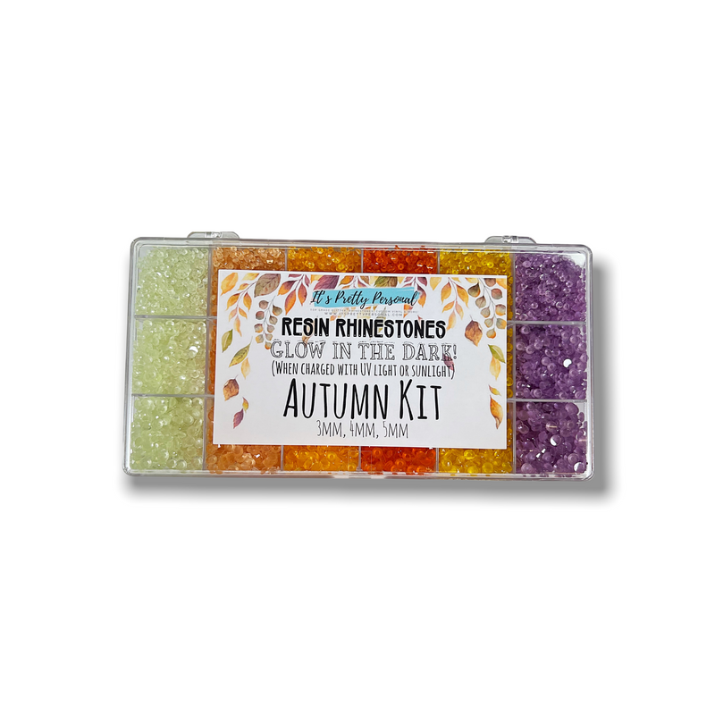 Autumn GLOW IN THE DARK! Resin Rhinestones Kit- Bundle!